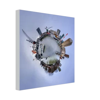 Leuvehaven Little Planet | Canvas 30×30 cm / 12×12″