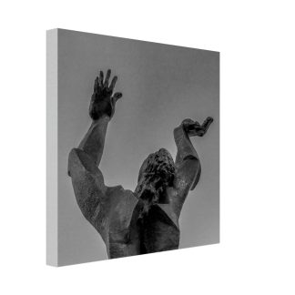 Verwoeste Stad BW | Canvas 30x30 cm / 12x12″