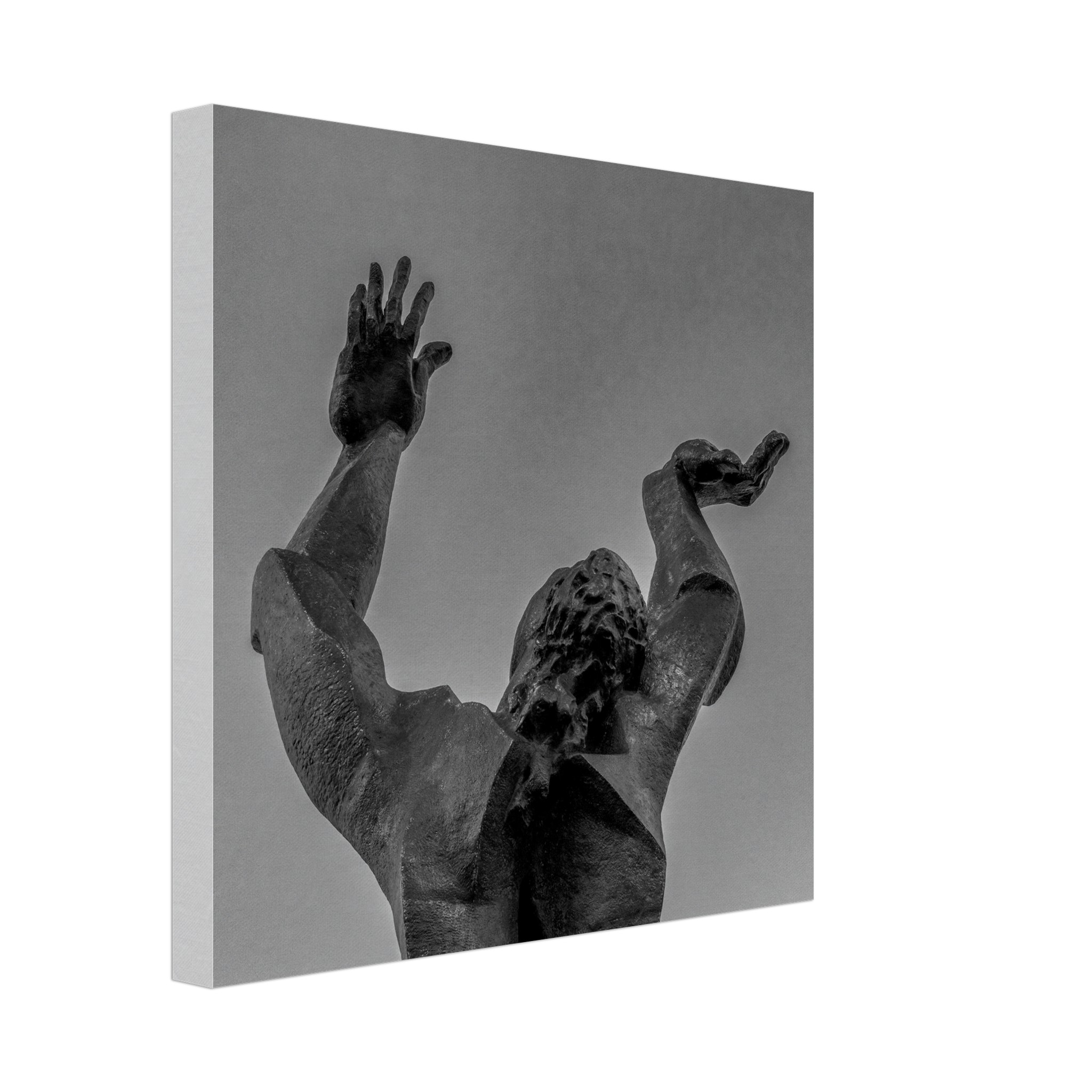 Verwoeste Stad BW | Canvas 30x30 cm / 12x12″