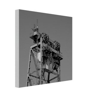 De Hef bridge BW | Canvas 30x30 cm / 12x12″